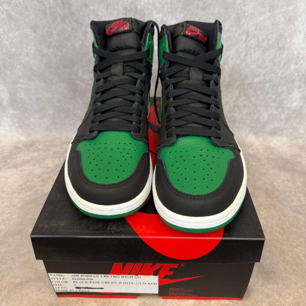 Air Jordan 1 Retro High OG – Black / Pine Green / White / Gym Red (Men’s Size 9) - Picture 6 of 7